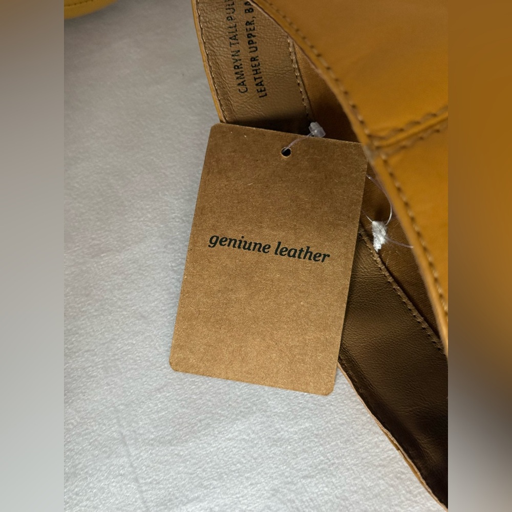 FRYE Camryn Banana Leather Tall Pull-on Boots - Picture 9 of 13